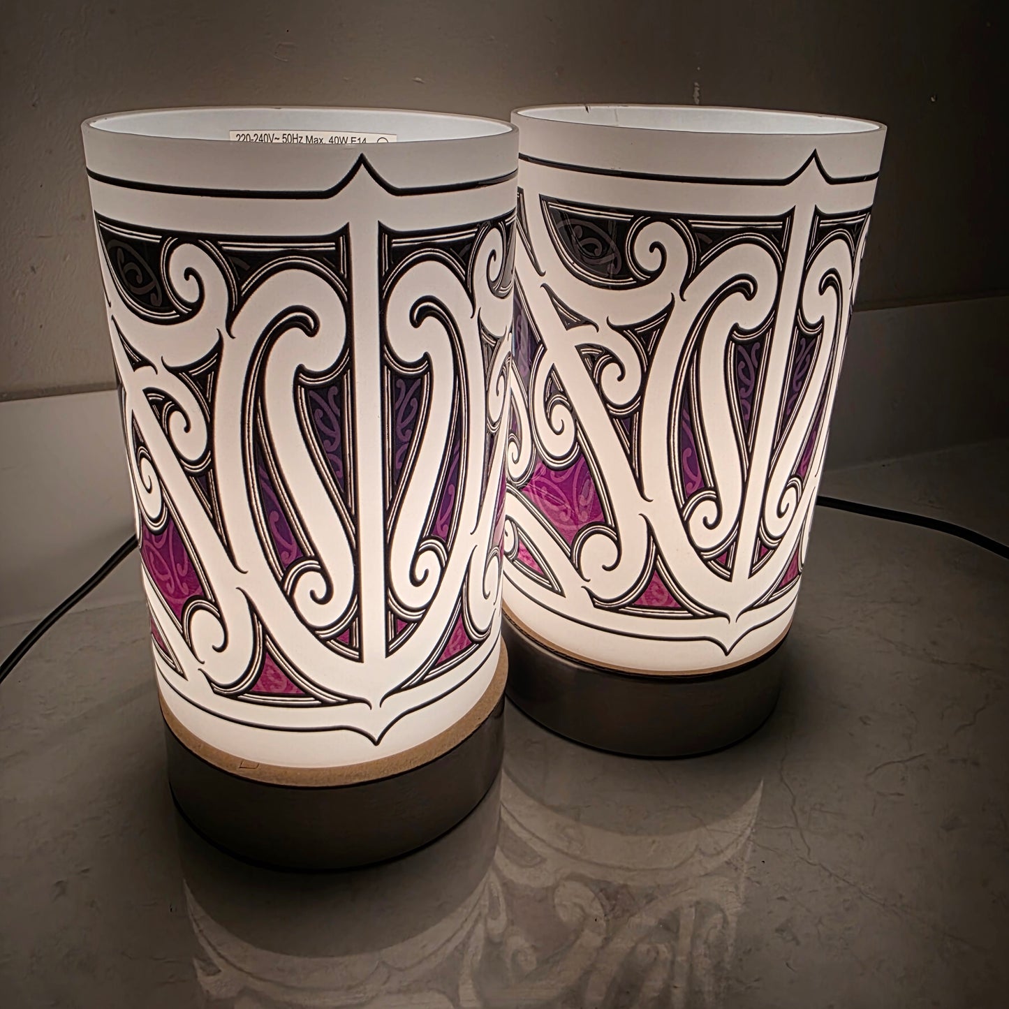 Maori design touch lamp - set 2 lamps (pre-order)