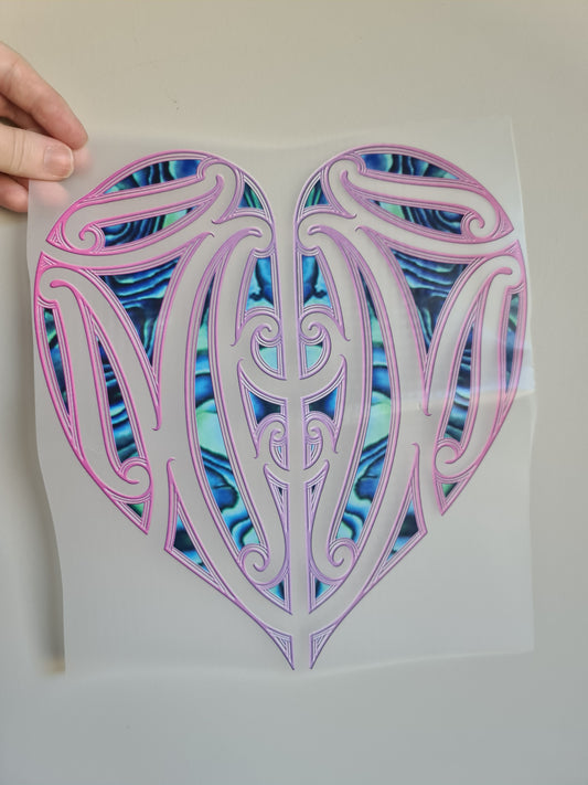 Sublimation custom Maori design Iron on 30cm