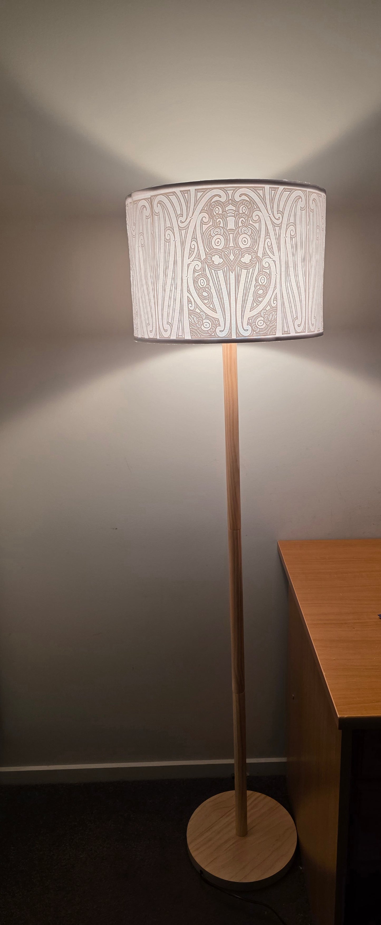 Maori Design Lamp Shade only - White PRE-ORDER