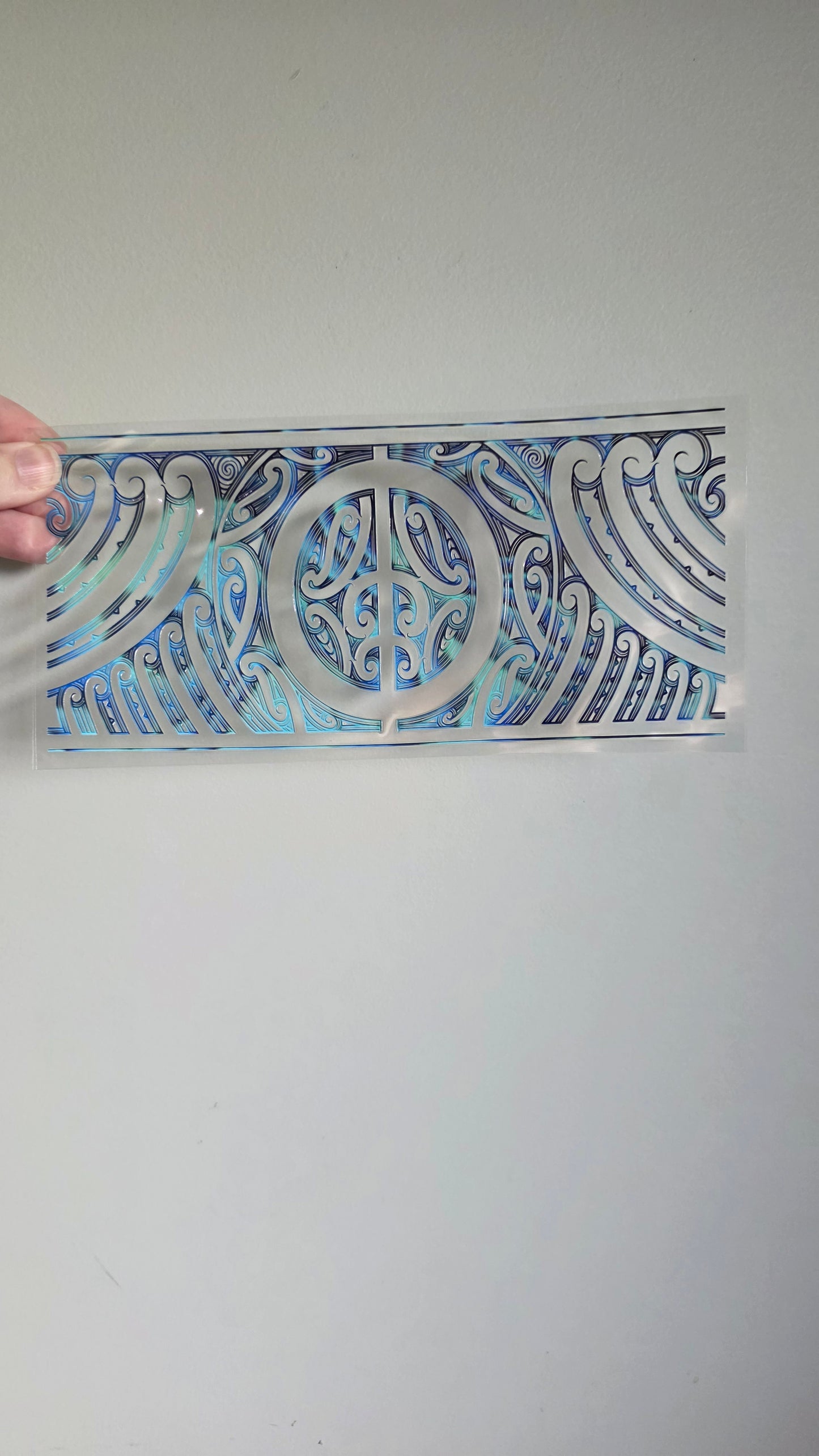 UV dtf transfer Maori design 24cmx11cm 16oz wrap #1583