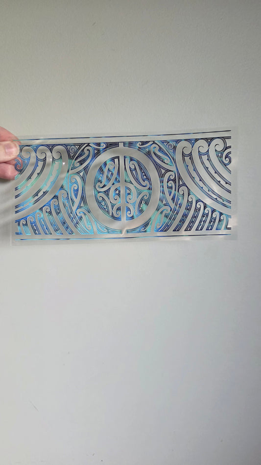 UV dtf transfer Maori design 24cmx11cm 16oz wrap #1583