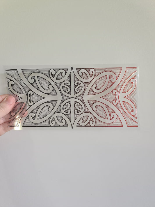 UV dtf Maori design 23cmx11cm 16oz wrap #698