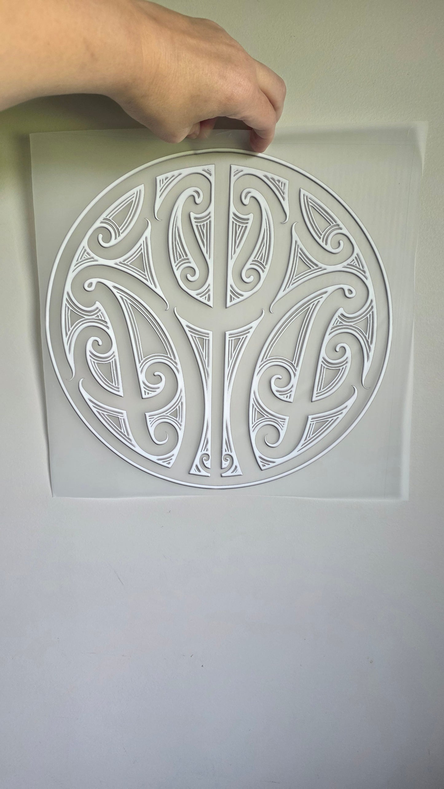 Custom Maori design Iron on DTF 30cm for clothing