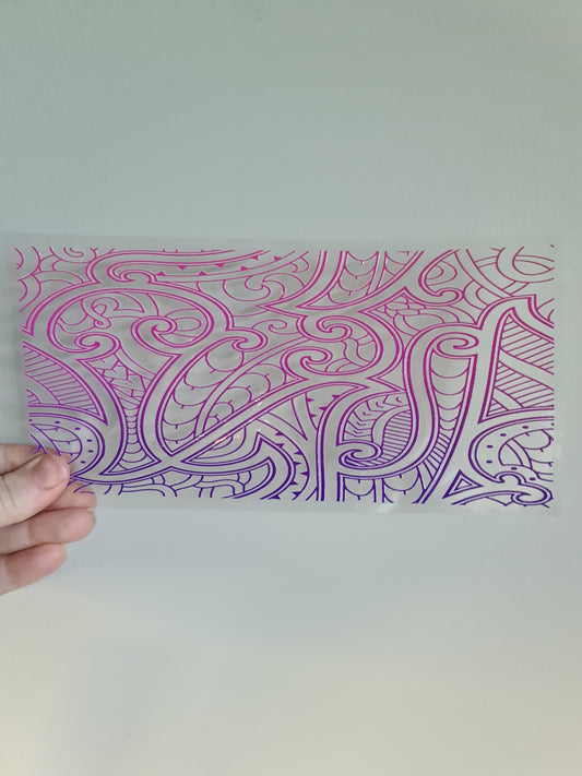 UV dtf Maori design 23cmx11cm 16oz wrap #1127