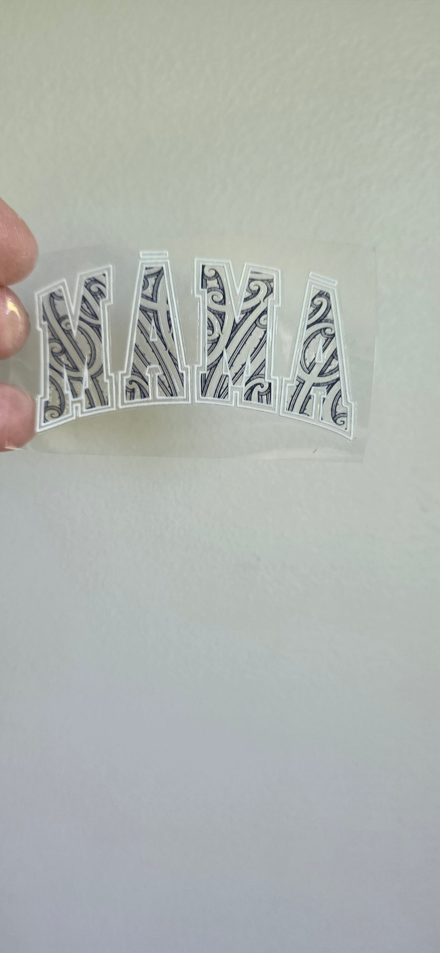 Tiny UV DTF transfer 8cm Mama