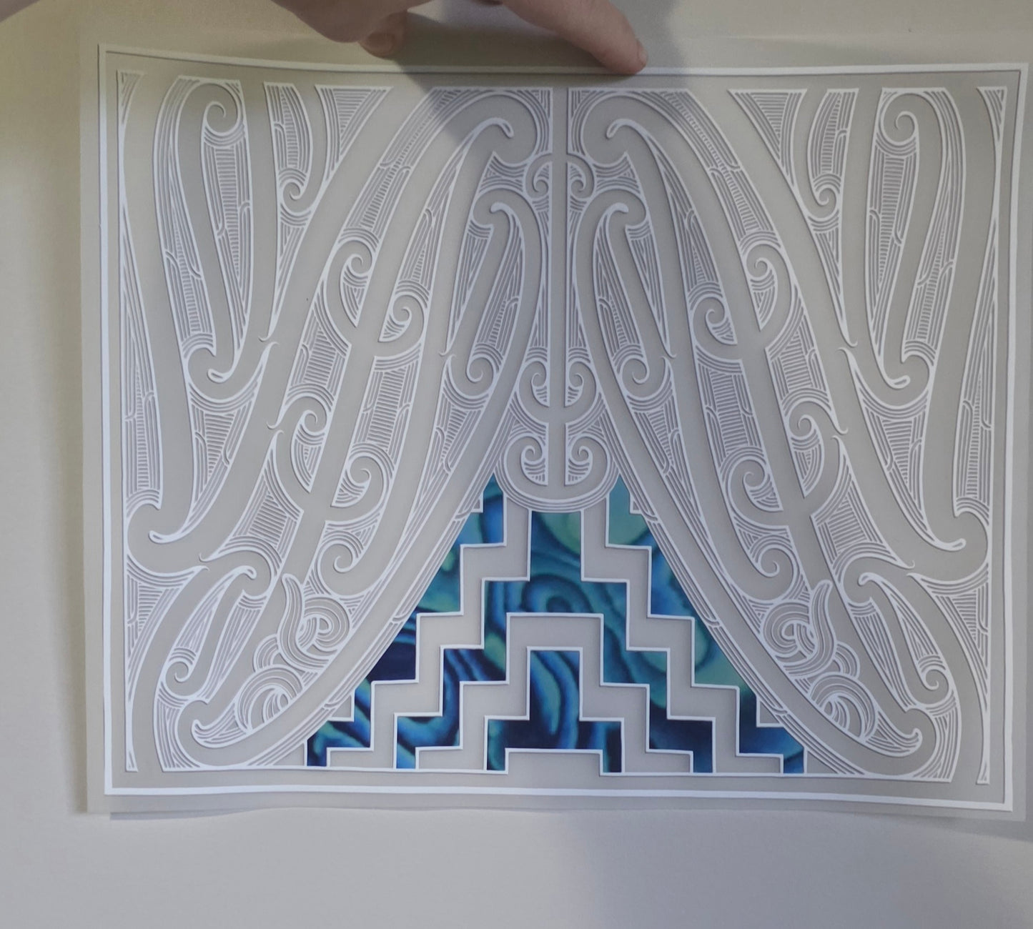 Maori design Iron on DTF 30cm for clothing