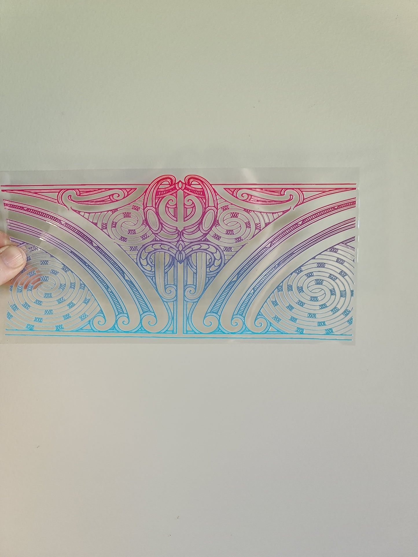 UV dtf transfer Maori design 23cmx11cm 16oz wrap #1342