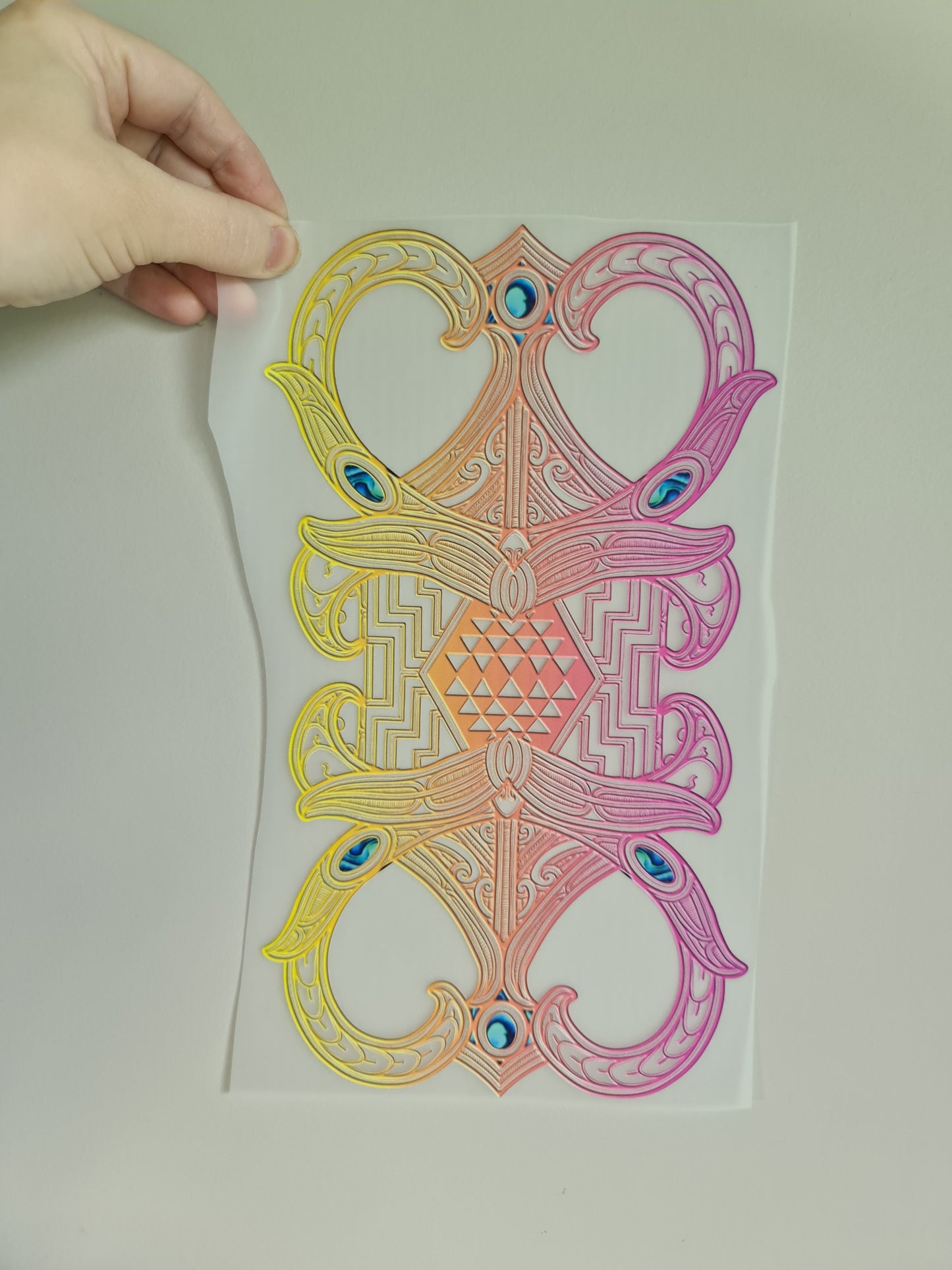 Sublimation custom Maori design Iron on 30cm
