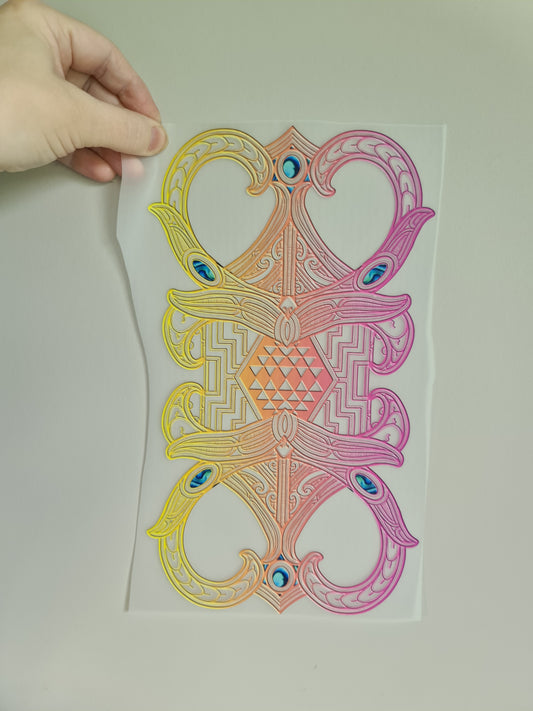 Sublimation custom Maori design Iron on 30cm