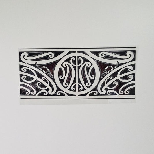 XL UV DTF DECAL MAORI DESIGN 38CMX17CM for touch lamps #12