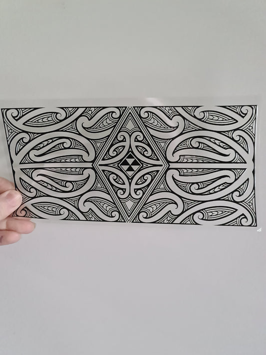 UV dtf Maori design 23cmx11cm 16oz wrap #1149