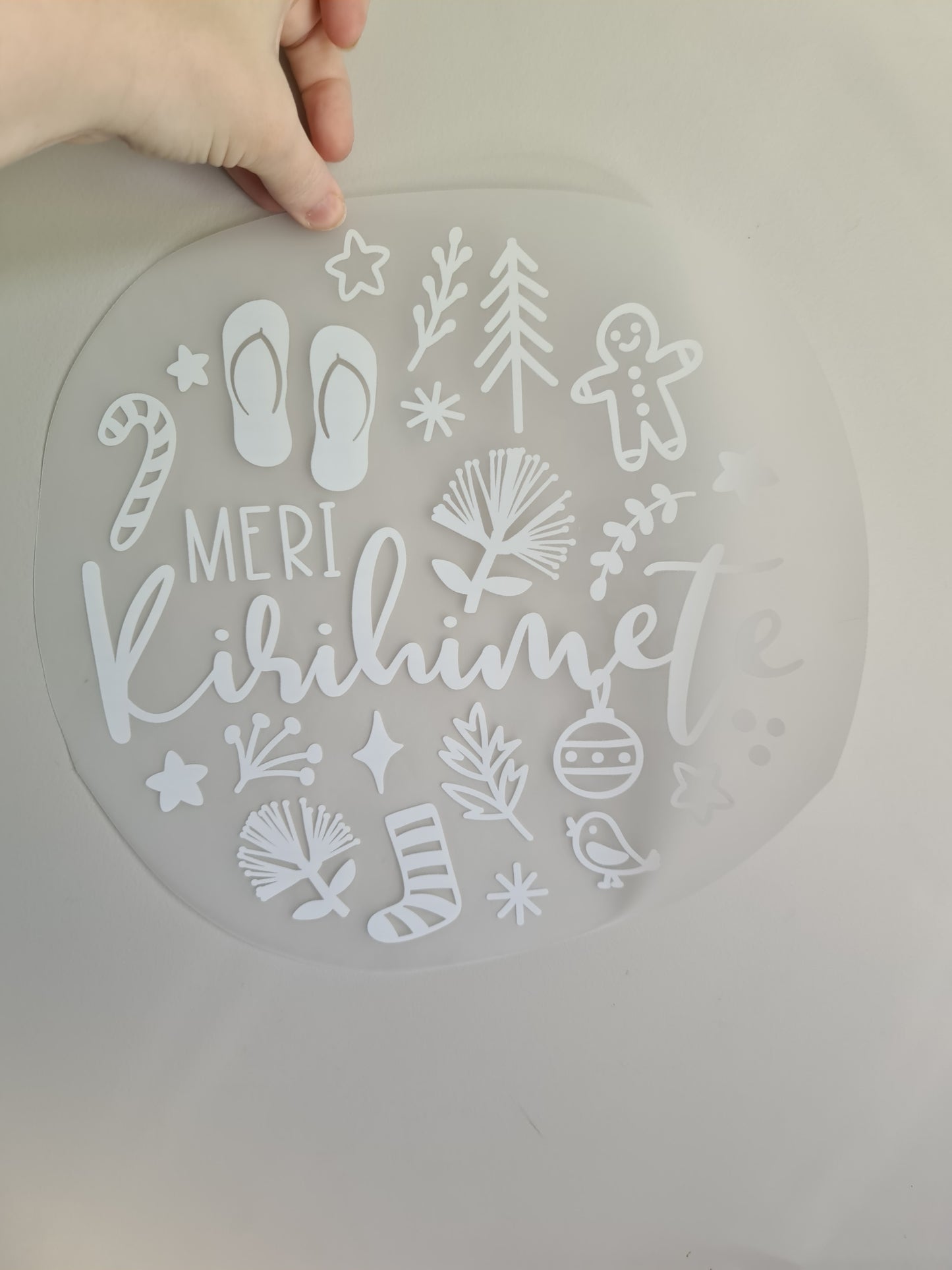 CHRISTMAS - Custom Maori design Iron on DTF 30cm for clothing