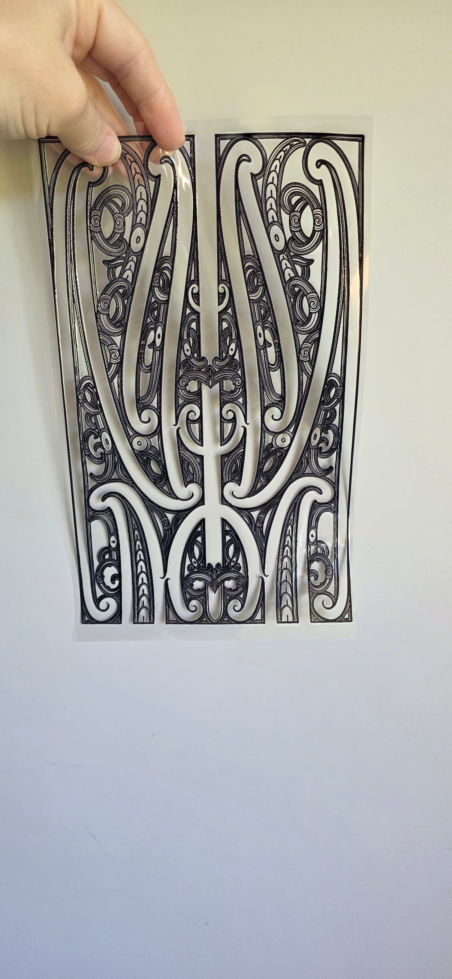 XL UV DTF DECAL MAORI DESIGN 28CMX17CM for touch lamps #209