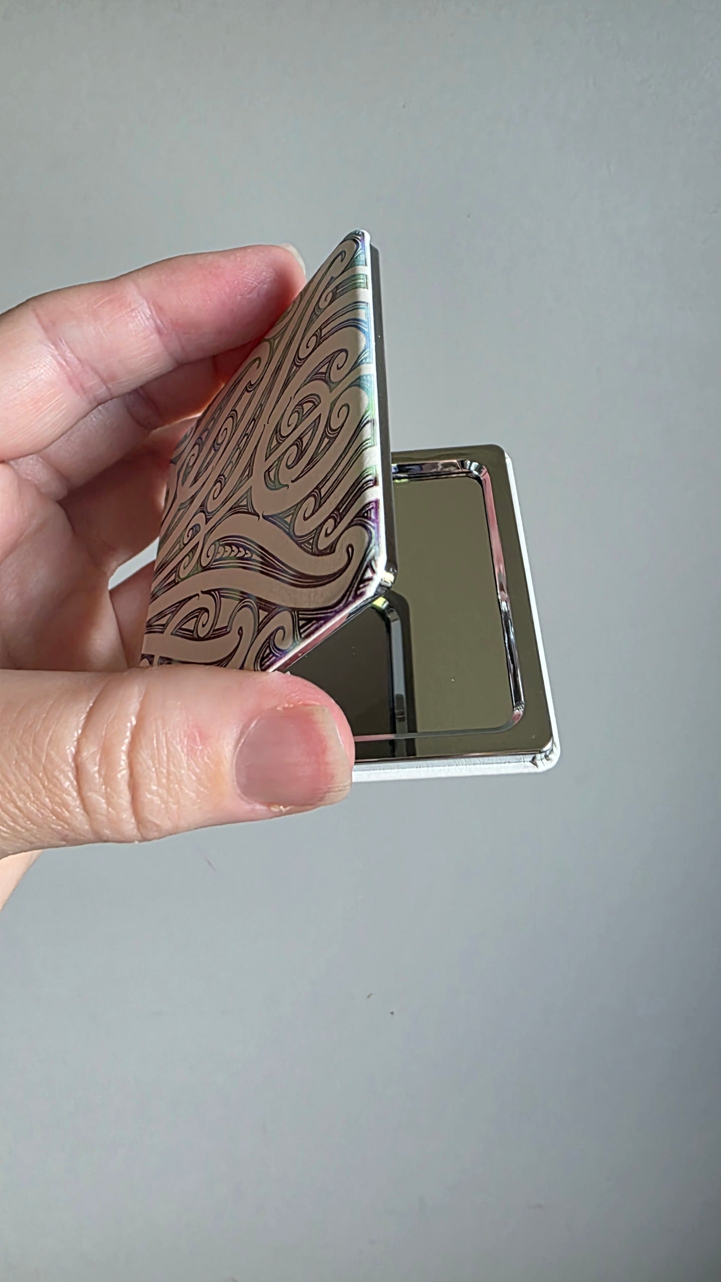 Maori design pocket mirror