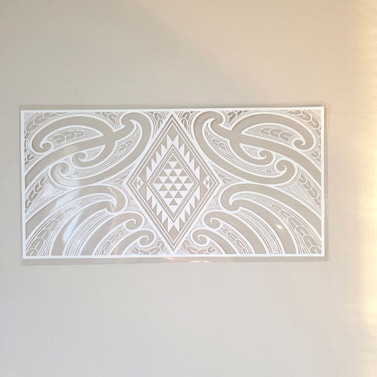 30cmx 15cm size UV DTF DECAL MAORI DESIGN for Table lamps #10