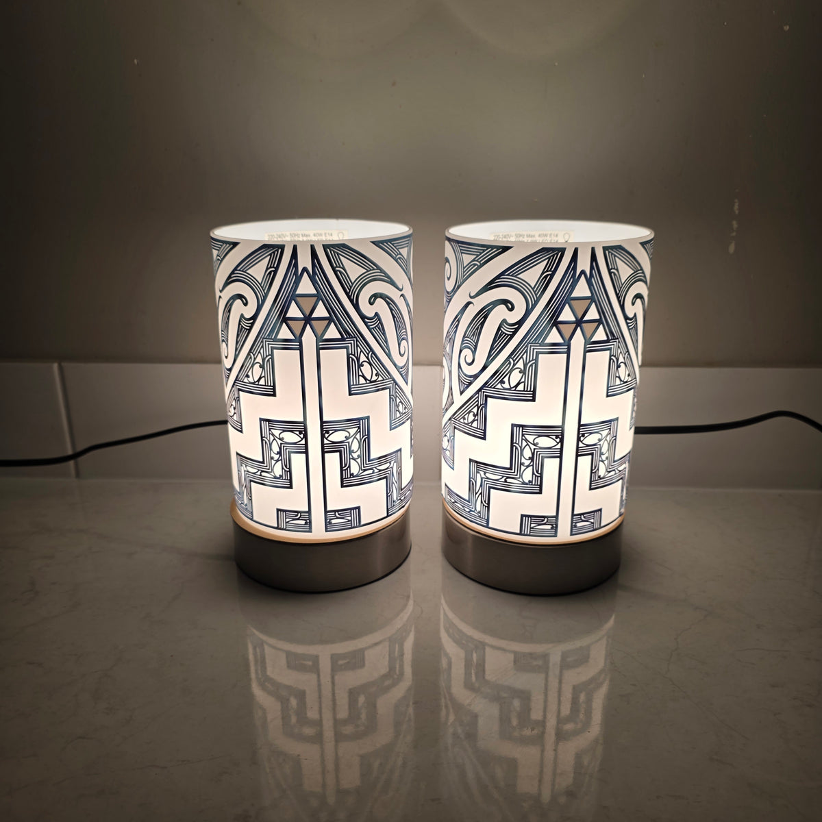 Maori design touch lamp - set 2 lamps (pre-order)