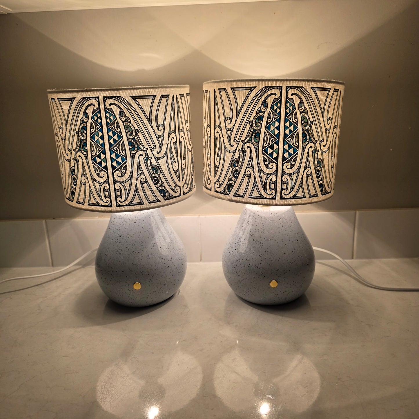Maori design touch lamp - set 2 lamps