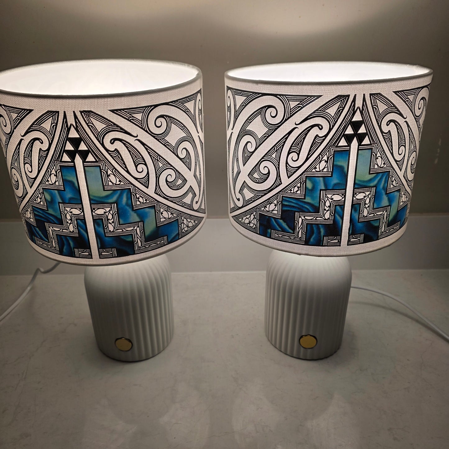 Maori design touch lamp - set 2 lamps