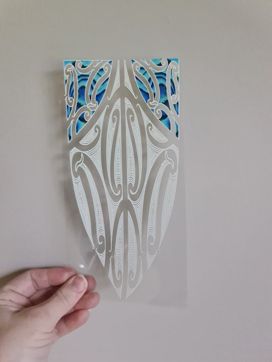 UV dtf Maori design 23cmx11cm 16oz wrap #1049