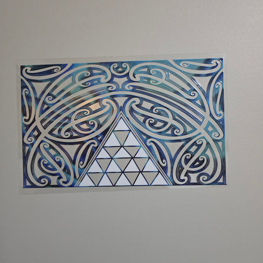 XL UV DTF DECAL MAORI DESIGN 28CMX17CM for touch lamps #254