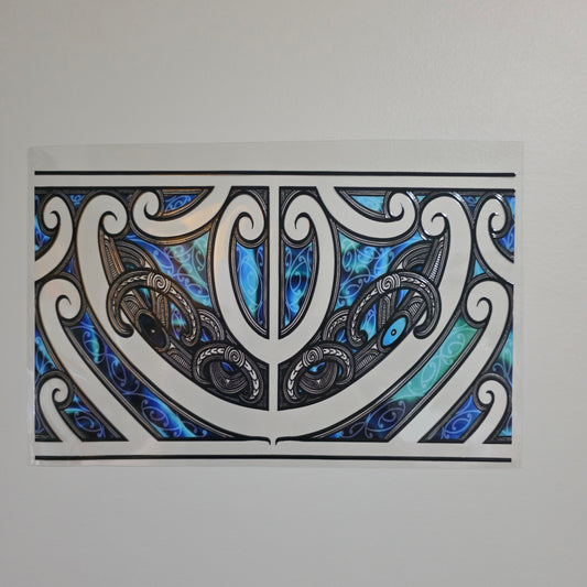 XL UV DTF DECAL MAORI DESIGN 28CMX17CM for touch lamps #290
