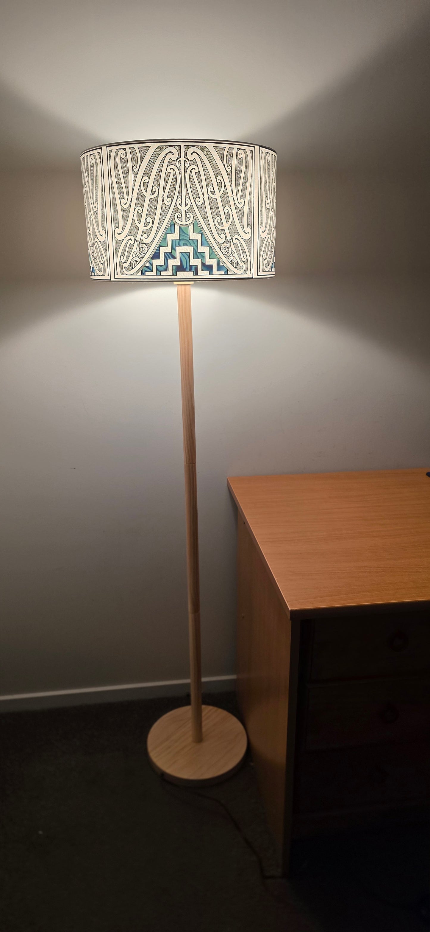 Maori Design Floor Lamp - black paua design ♥️ - pre-order
