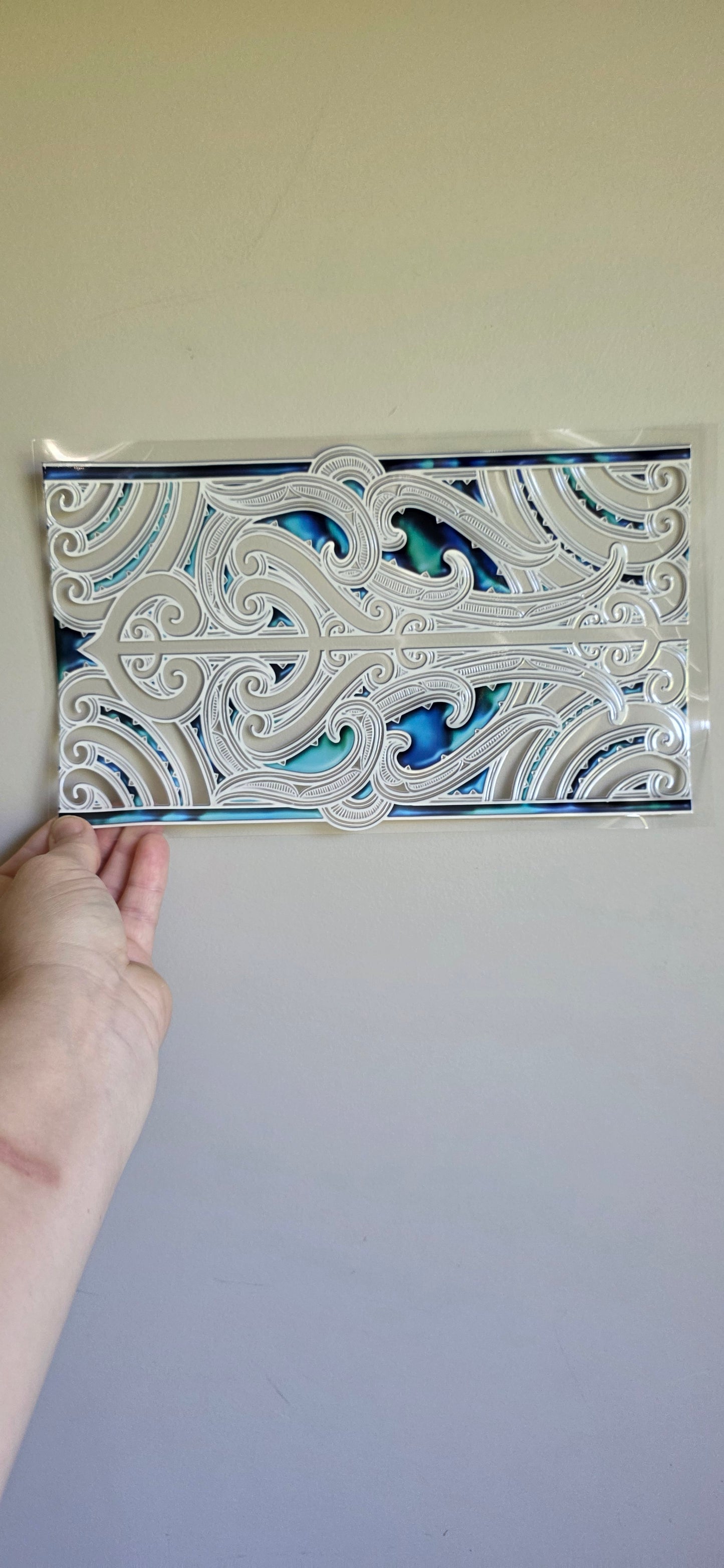 XL UV DTF DECAL MAORI DESIGN 28CMX17CM for touch lamps #147