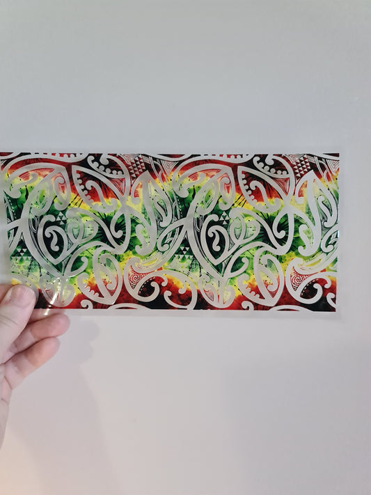 UV dtf Maori design 23cmx11cm 16oz wrap #907