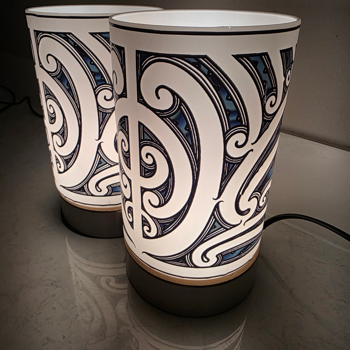 Maori design touch lamp - set 2 lamps (pre-order)