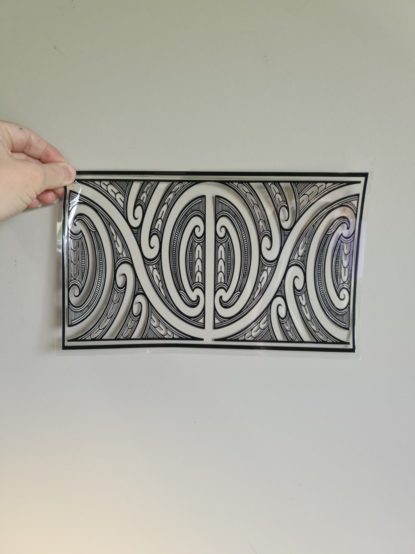 XL UV DTF DECAL MAORI DESIGN 28CMX17CM for touch lamps #131