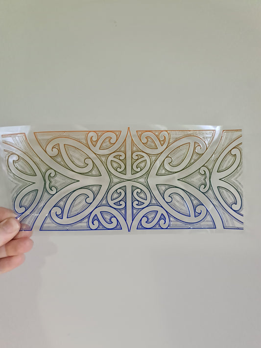 UV dtf Maori design 23cmx11cm 16oz wrap #755