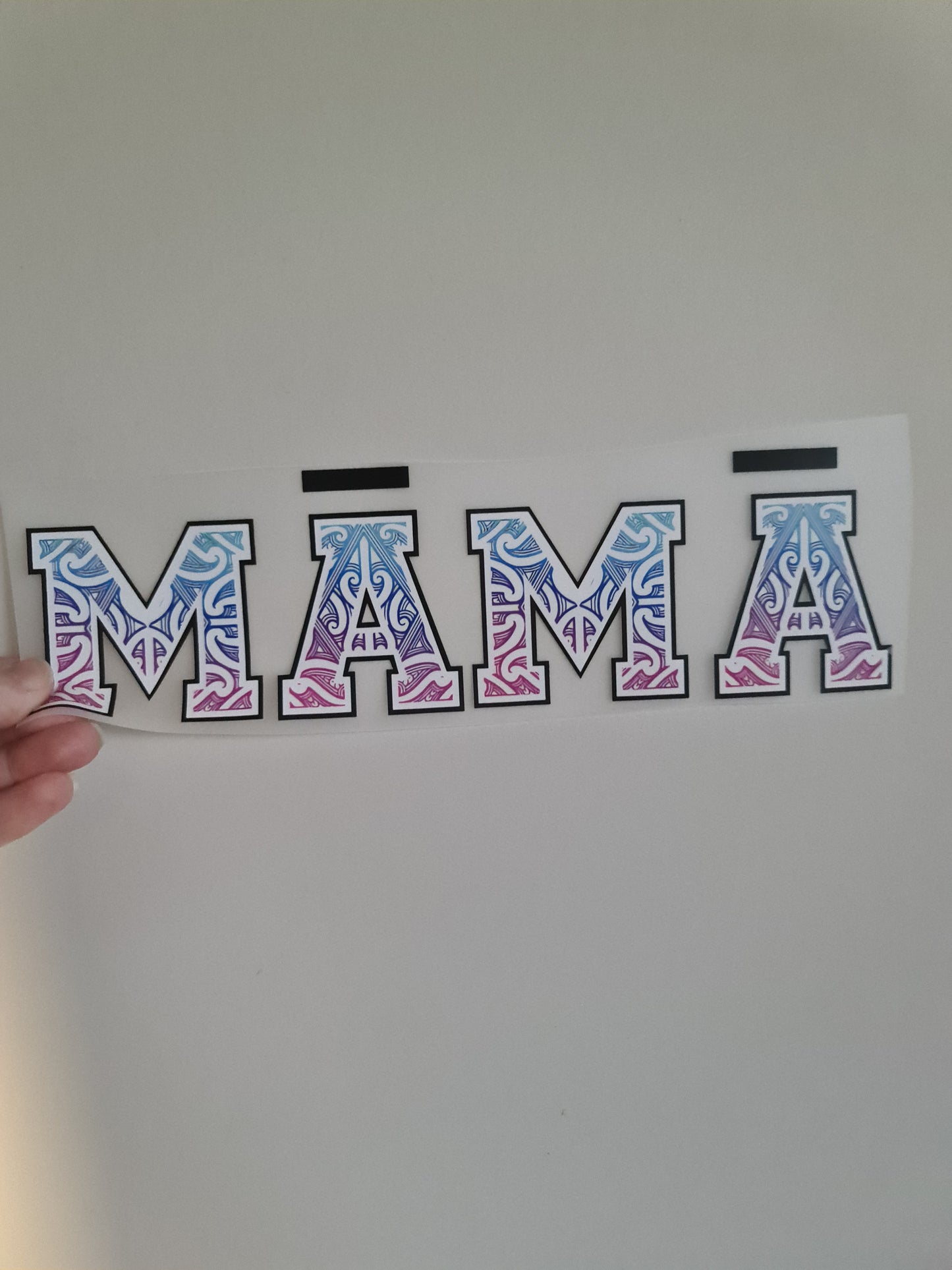 Sublimation custom Maori design Iron on 30cm mama