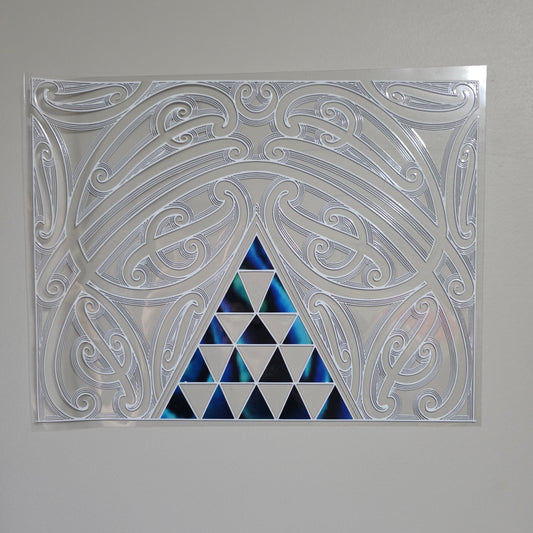 XL UV DTF DECAL MAORI DESIGN 30CMX23CM for Floor lamp size  #02