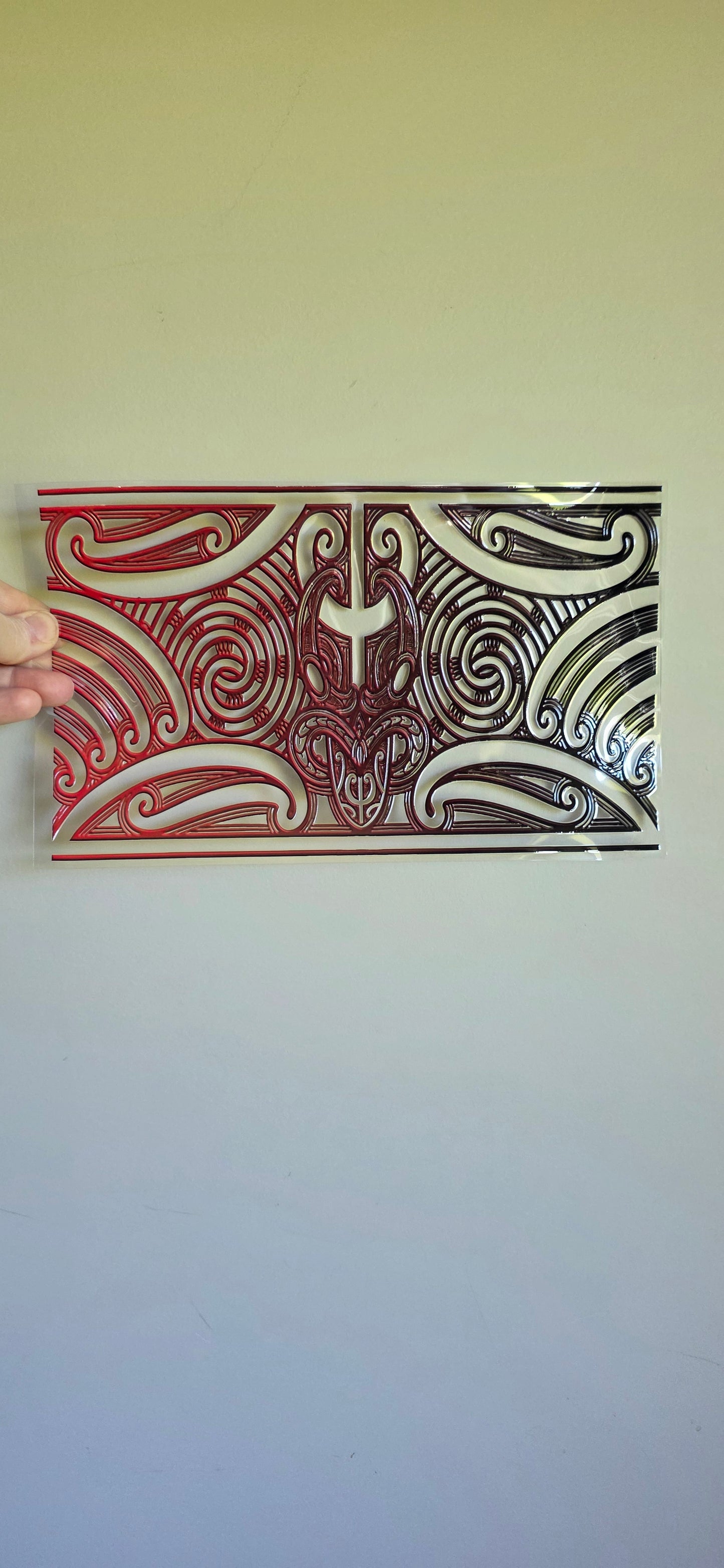 XL UV DTF DECAL MAORI DESIGN 28CMX17CM for touch lamps #152