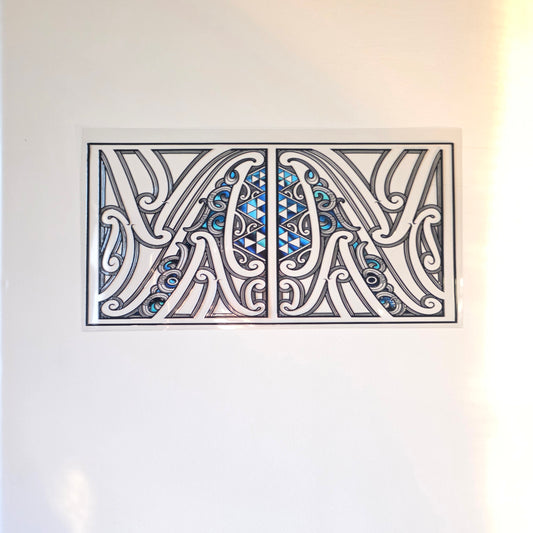 30cmx 15cm size UV DTF DECAL MAORI DESIGN for Table lamps #27