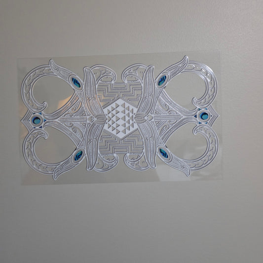 XL UV DTF DECAL MAORI DESIGN 28CMX17CM for touch lamps #272