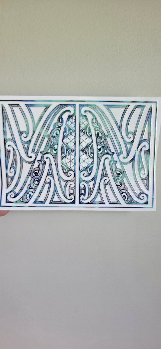 UV dtf transfer Maori design 16cmx11cm 16oz wrap #1639