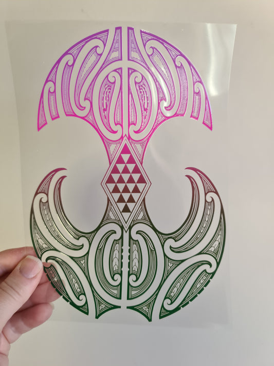 UV dtf Maori design A5 size 21cmx 14.8cm #336