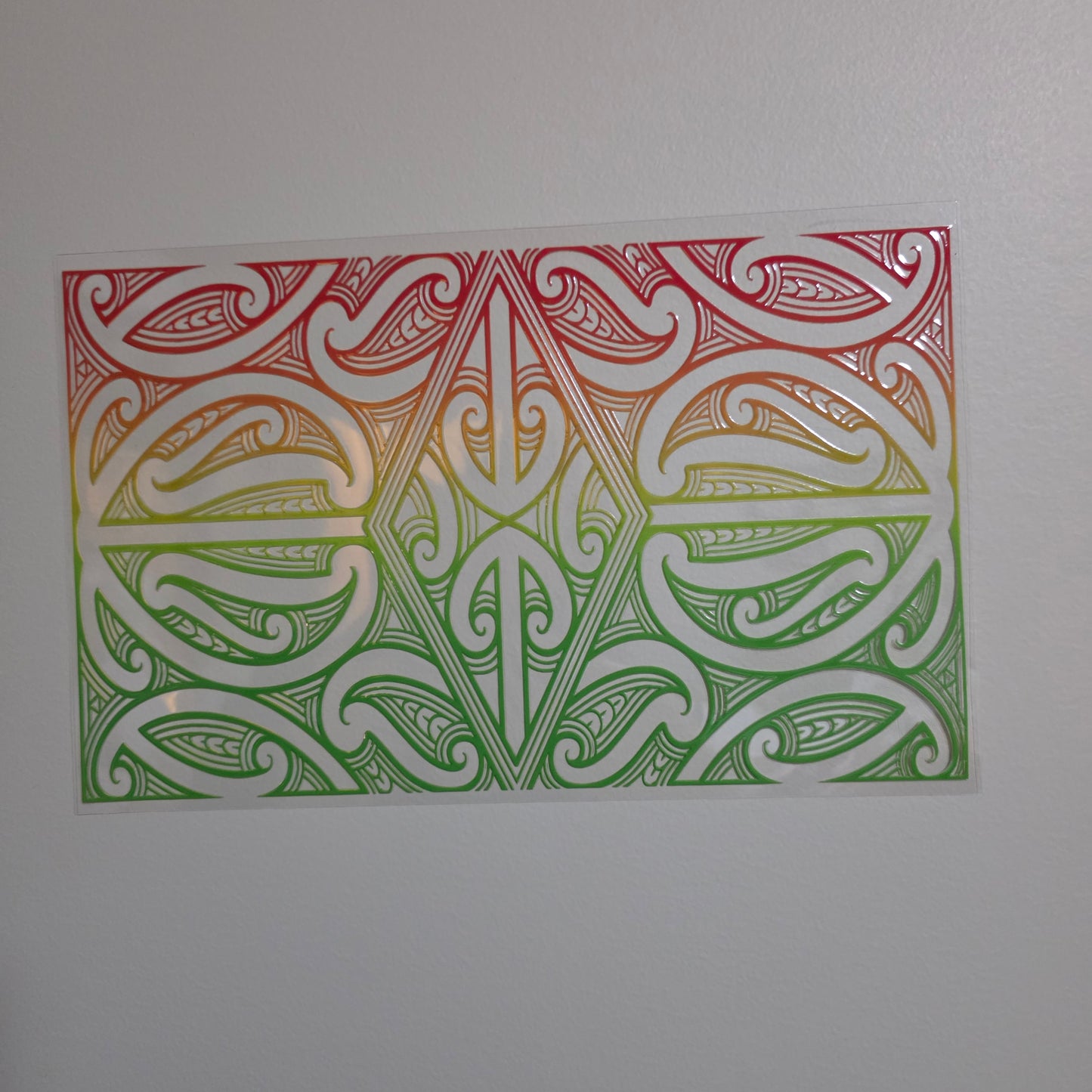 XL UV DTF DECAL MAORI DESIGN 28CMX17CM for touch lamps #245