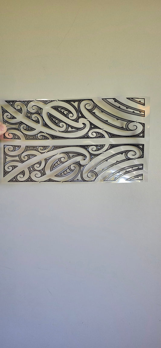 XL UV DTF DECAL MAORI DESIGN 28CMX17CM for touch lamps #173