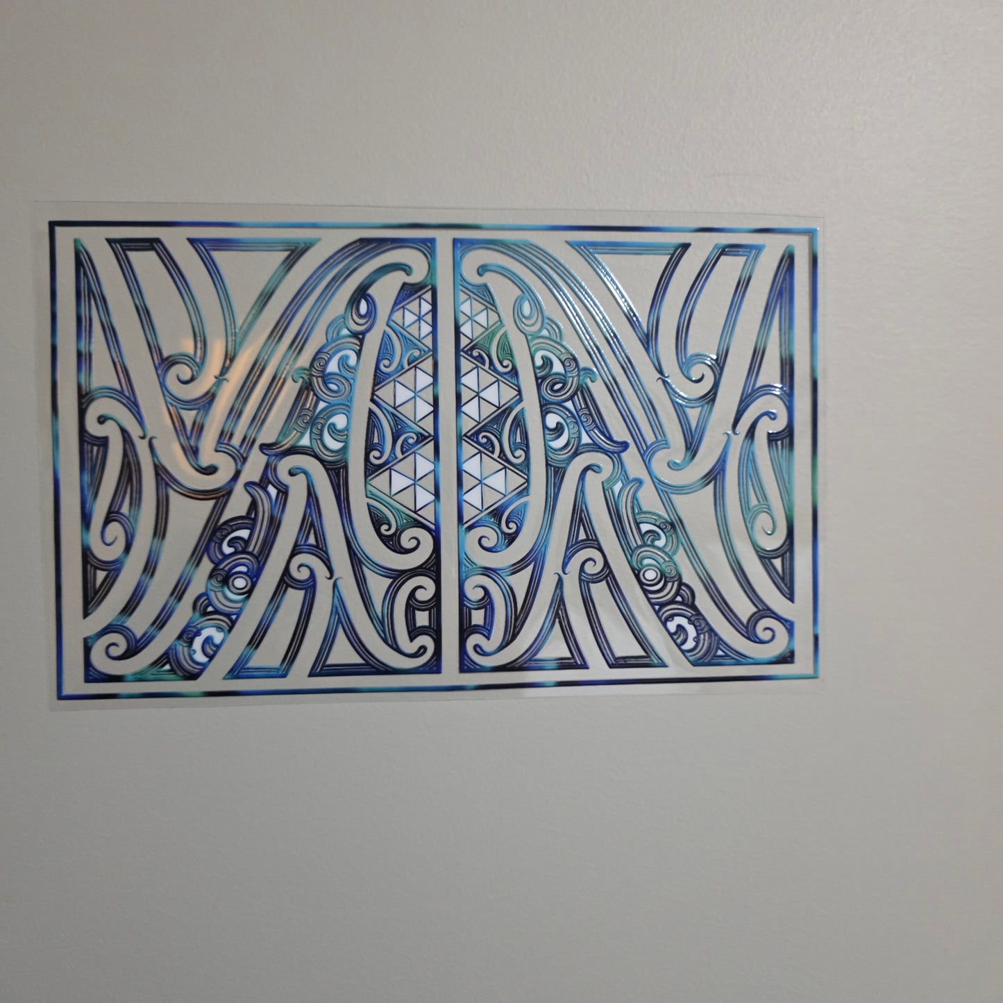 XL UV DTF DECAL MAORI DESIGN 28CMX17CM for touch lamps #236