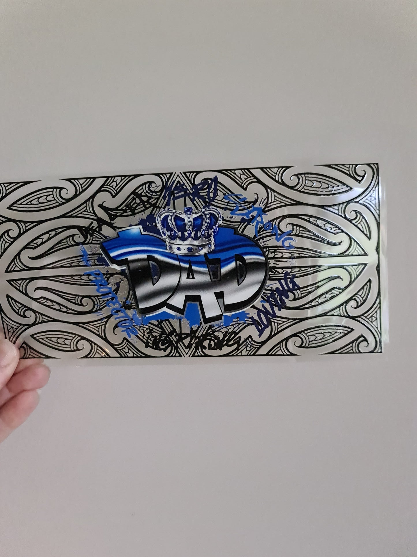 UV dtf Maori design 23cmx11cm 16oz wrap #1043 dad