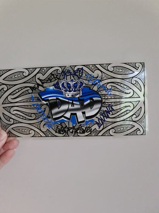 UV dtf Maori design 23cmx11cm 16oz wrap #1043 dad