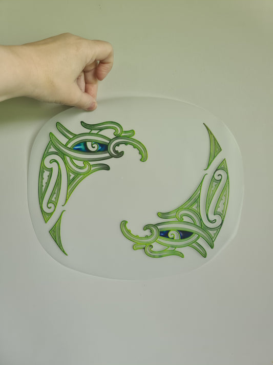 Custom Maori design Iron on DTF 30cm for clothing