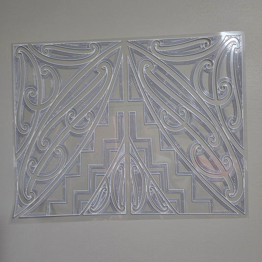 XL UV DTF DECAL MAORI DESIGN 30CMX23CM for Floor lamp size  #04
