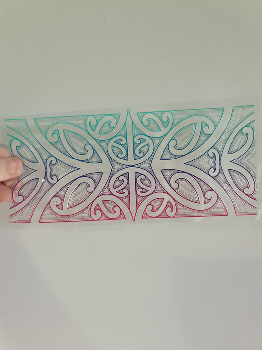 UV dtf Maori design 23cmx11cm 16oz wrap #795