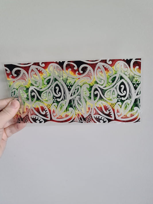 UV dtf Maori design 23cmx11cm 16oz wrap #1153