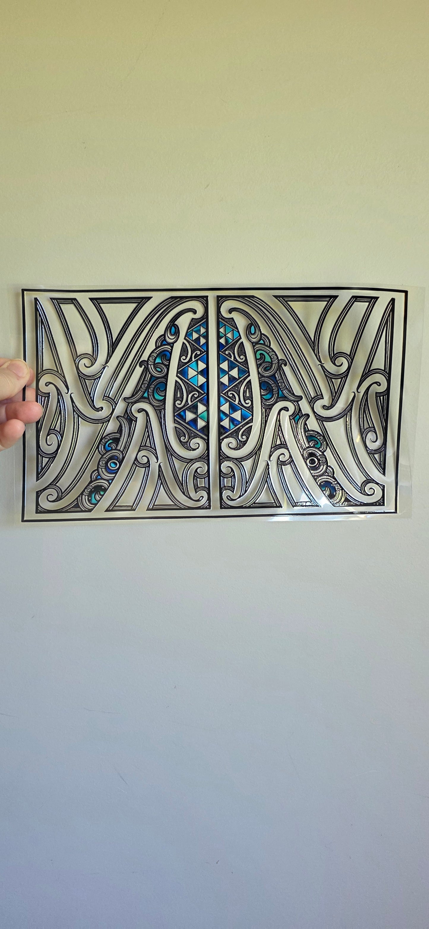 XL UV DTF DECAL MAORI DESIGN 28CMX17CM for touch lamps #192