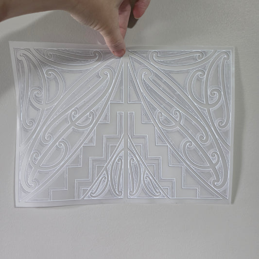 Maori design Iron on DTF 30cmx21cm
