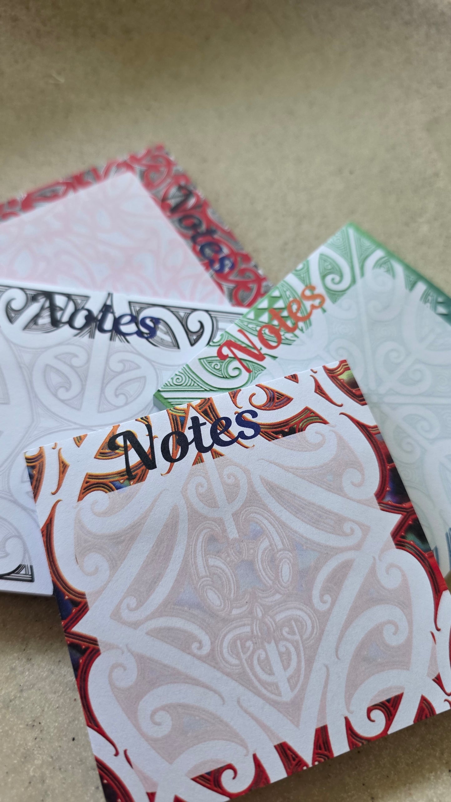 Maori design Sticky Note Pad ×4 pack 1 of each design
